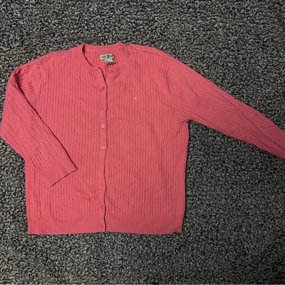 Pink duck head cardigan